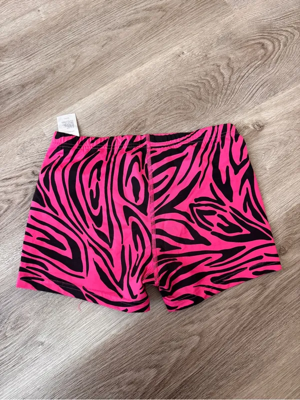 Reebok Zebra Print Hot Pink Spandex Athletic Shorts Volleyball - Image 3