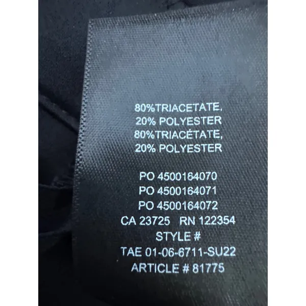 Aritzia Babaton Black Satin Cargo‎ Pants High Rise Adjustable Buckle Hem Size 4 - Image 6