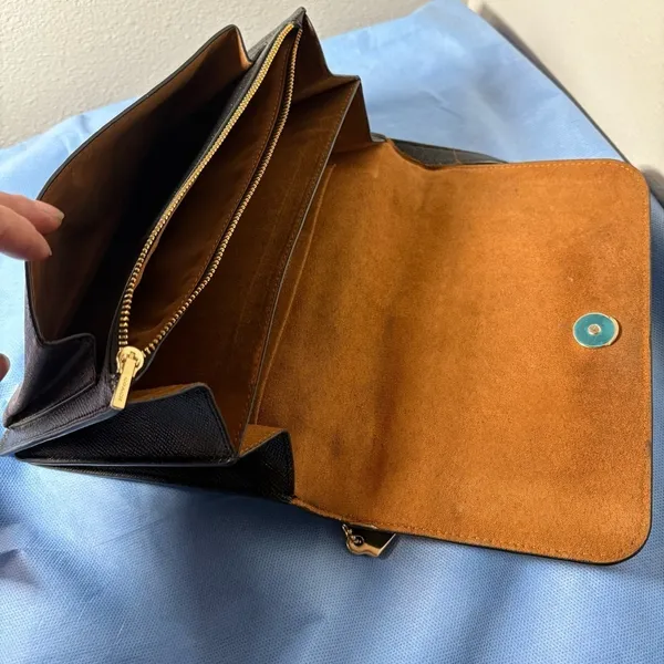 Coach Black and Brown signature Crossbody Bag - Image 6
