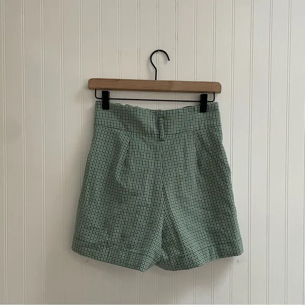 WILFRED Aritzia Gelas High Rise Paperbag Waist Gingham Paid Picnic Shorts Size 4 - Image 8