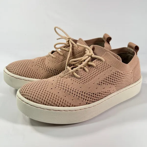 Born Sunburst Woven Platform Sneakers Blush Pink Knit Size‎ 8M Lace Up Comfort - Image 4