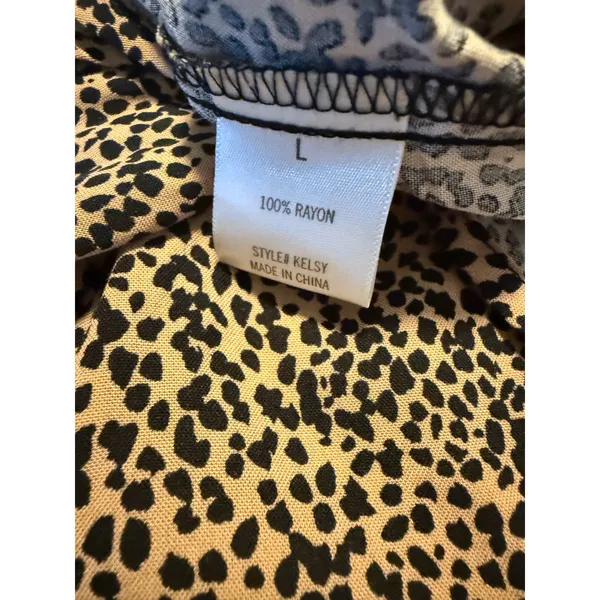 Mi ami Leopard Cutout Back jumpsuit‎ boho animal whimsi Y2K Flowy leopard print - Image 5