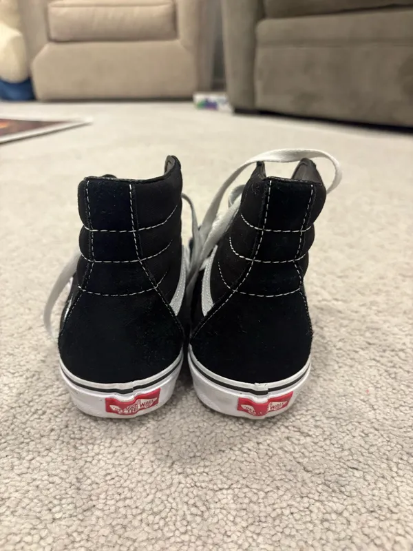 black and white vans size 8  - Image 4