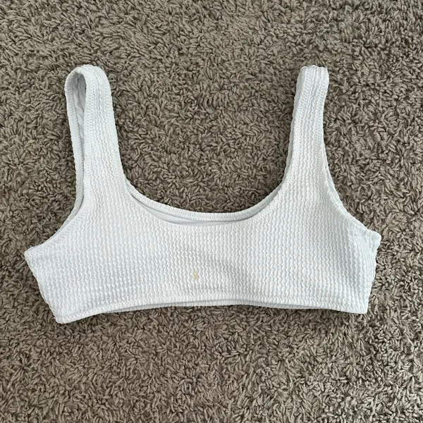 white ribbed bikini top - Image 2
