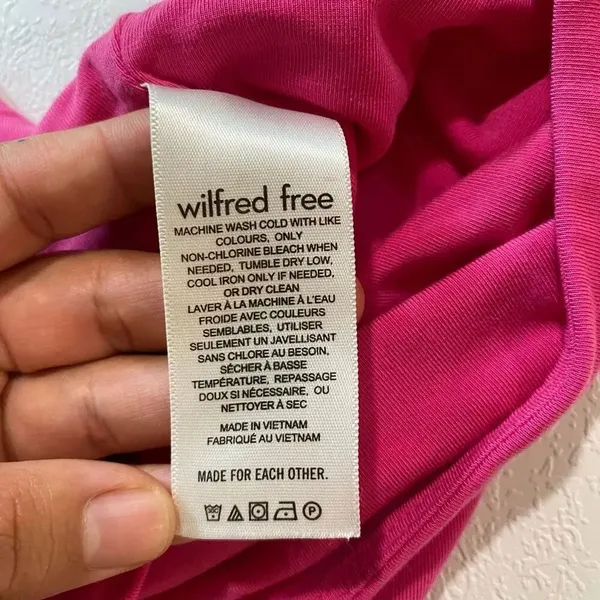 Wilfred Free Aritzia Pink Cowl Neck Crop Cami Tank Top Size S - Image 6