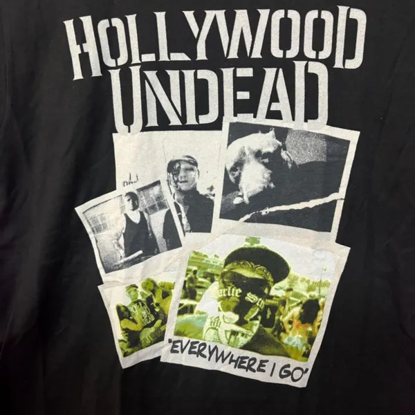 Hollywood Undead Everywhere I Go Polaroid rock Tshirt medium - Image 2