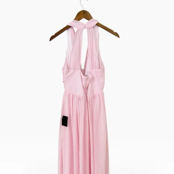 Lulus Marilina Light Pink Pleated Twist-Front Maxi Dress size S NWT - Image 6