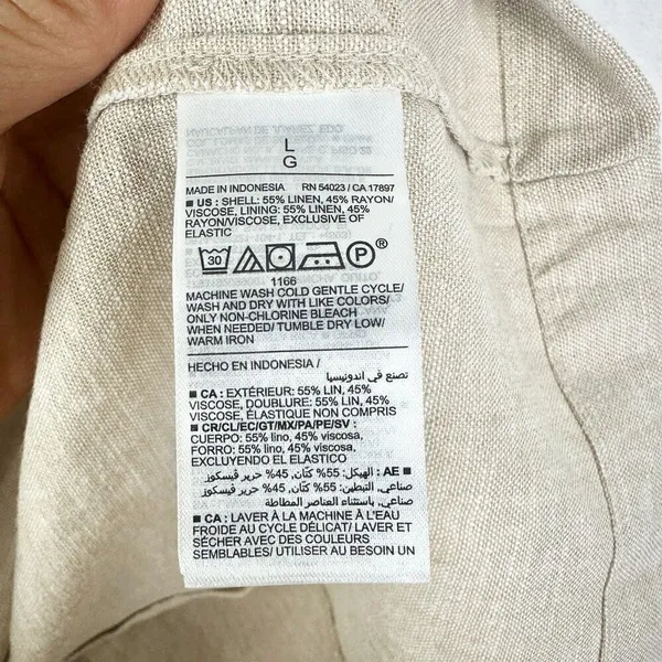 Old Navy Sleeveless Square Neck Midi Dress Size Large Flax Linen NEW Vacation - Image 10