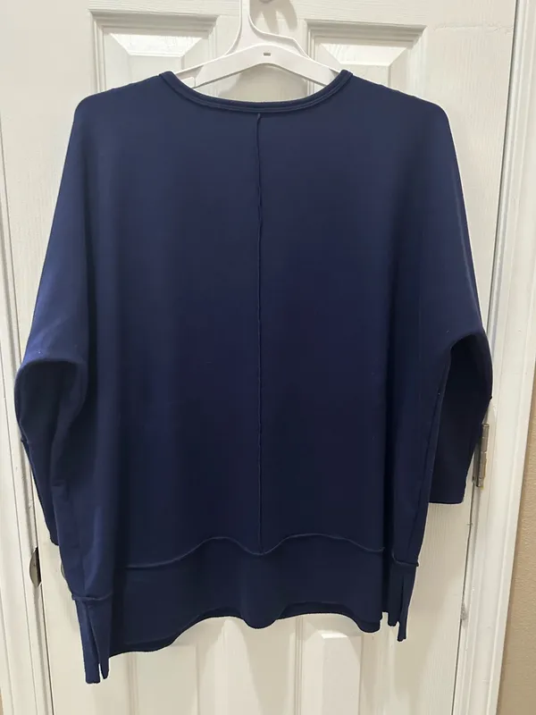 SPANX® Perfect Length Dolman Sleeve Top size Large Navy - Image 10