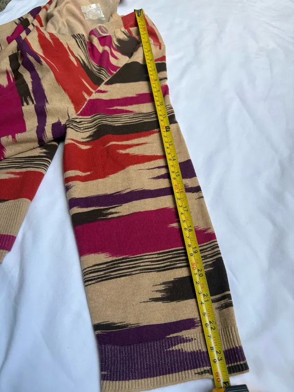 Isaac Mizrahi Live XL Abstract Multicolor Knit Sweater 3/4 Sleeve - Image 7