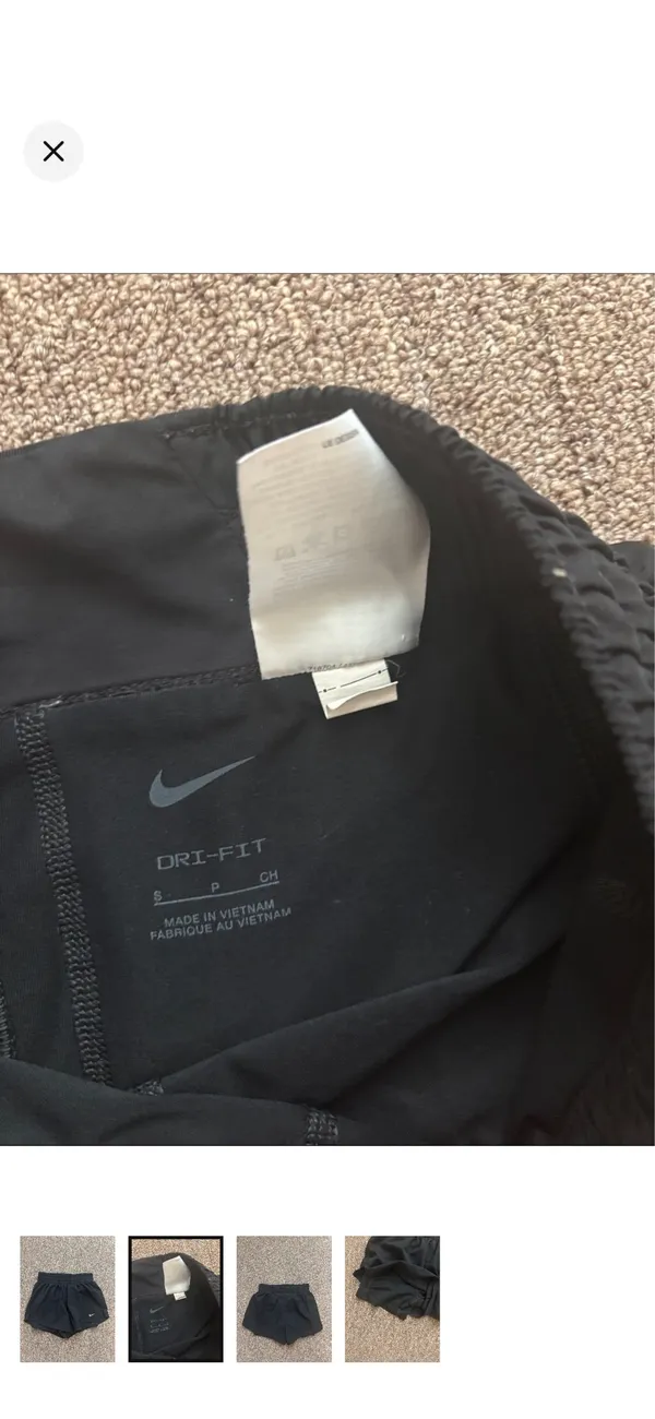 Nike Shorts Dri-Fit Women’s Small Black - Image 2