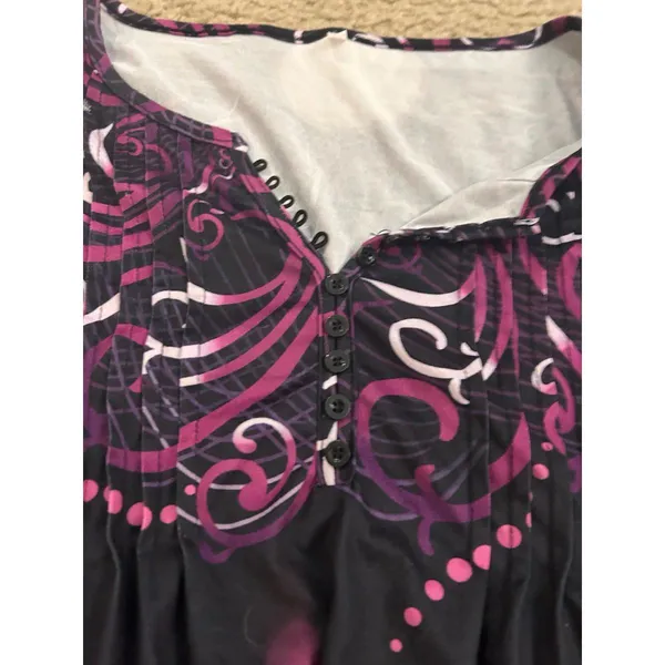 Ab24 woman top shirt bell sleeves purple medium size amazing - Image 3