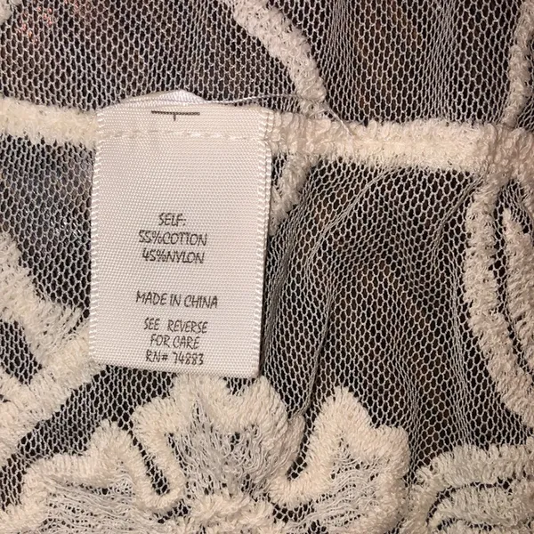 ADIVA ivory color lace knit light sheer kinono size XLarge - Image 7