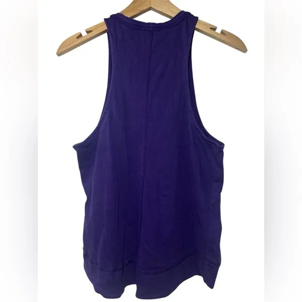 Free People Movement Inhale Cotton Tank Top Blue Violet - Image 5