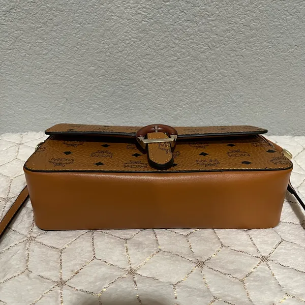 MCM Tan Logo Crossbody Bag‎ - Image 5