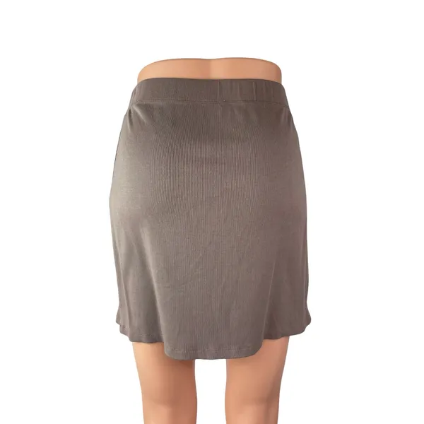Aritzia Wilfred Free Women's Gray High Rise Office Mini Straight Pencil Skirt S - Image 4