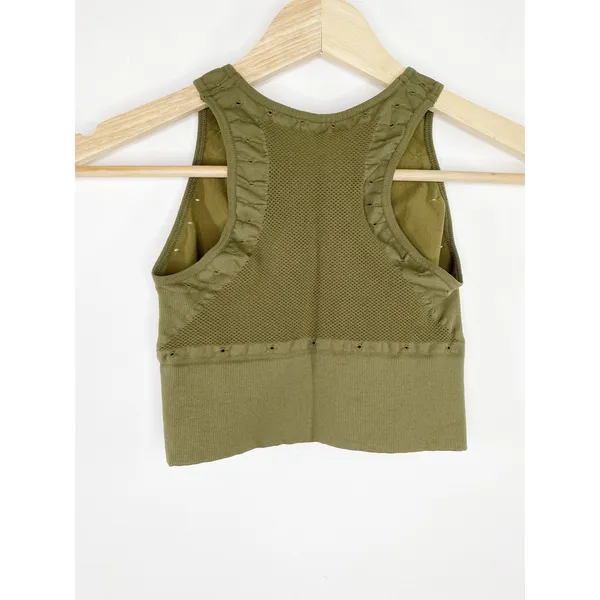 Free People‎ Movement Green High Neck Sports Bra Women's Size X-Small/Small XS/S - Image 2