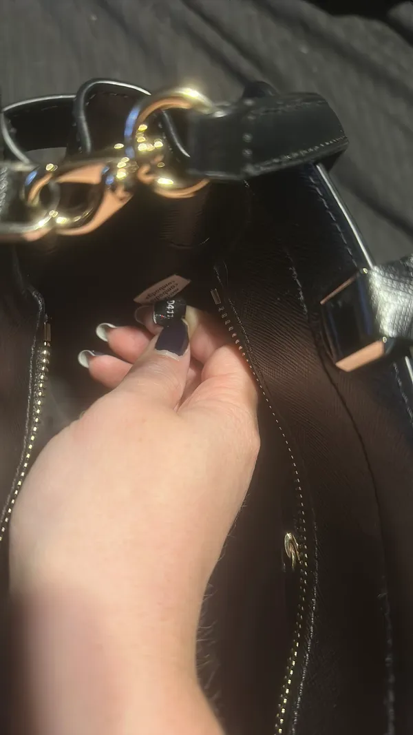 Kate Spade New York Staci Medium Satchel featuring a black saffiano leather exterior - Image 6