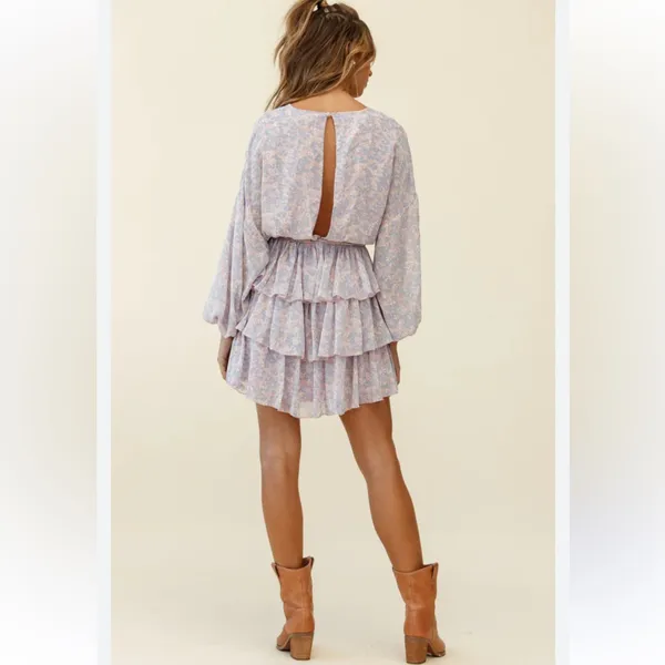 Selfie leslie odessa Floral print Ruffle Dress - Image 2