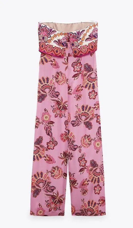 jumpsuit romper wide leg sleeveless boho floral summer vacation casual - Image 11