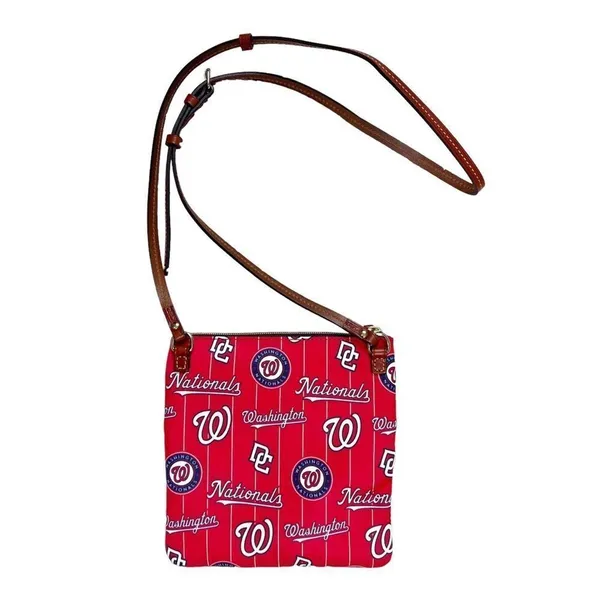 Dooney & Bourke Washington Nationals MLB Red‎ Nylon Crossbody Bag Purse - Image 2