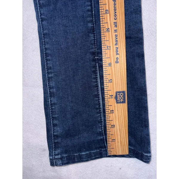 We The Free‎ Double Dutch Free People Dark Wash Split Hem Pull On Skinny Jeans - Image 4