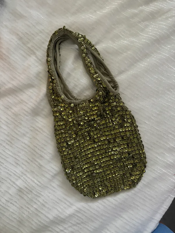 vintage Green Sequin Purse - Image 2
