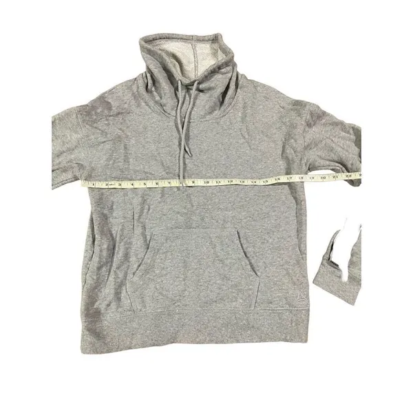 Reebok womens grey high neck sweatshirt with‎ pocket size small - Image 4
