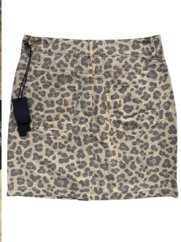 NWT Blank NYC Linen Blend Skirt Leopard Size 27 Retail $98.00 - Image 7