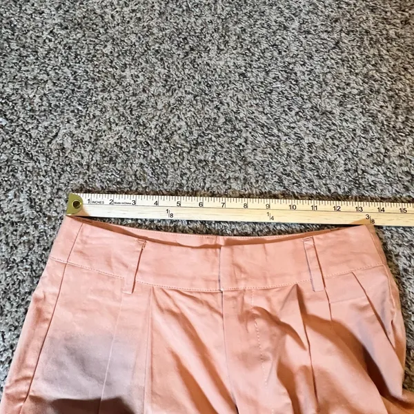 See U Soon Womens Orange High Waisted Pleated Wide Leg Cotton Pants‎ Size 4 NEW - Image 4