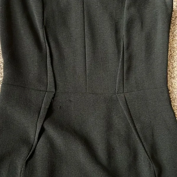 H&M Black dress with silver zipper - Image 2