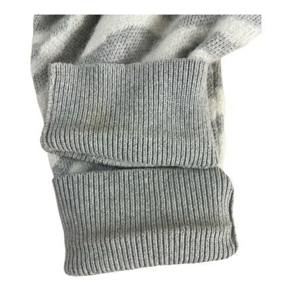 Everlane Alpaca Zebra Print Heathered Grey Cardigan Size L Sweater Button Front - Image 8
