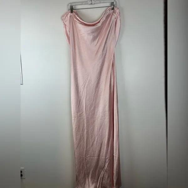 Showpo Charlita Strapless Cowl Back Satin‎ Maxi Dress Women’s Sz 16 NWT - Image 4