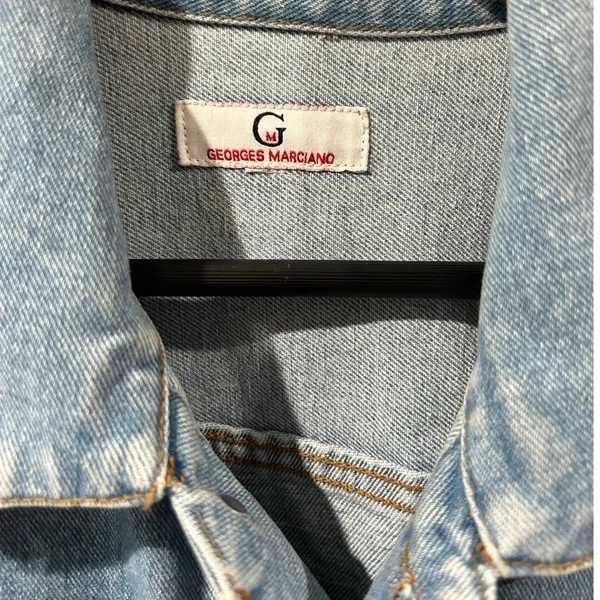 VTG 80/90’s Georges Marciano Denim Jean Jacket medium blue wash Size Medium - Image 6