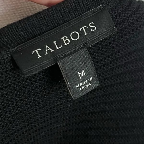 Talbots • Black Ribbed Sleeveless Women's Tank Top - Image 4