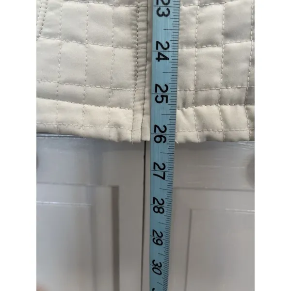 White Stag Cream/Brown Zip Up Quilted Jacket‎ Logo Size M (8-10) Lined Pockets - Image 5