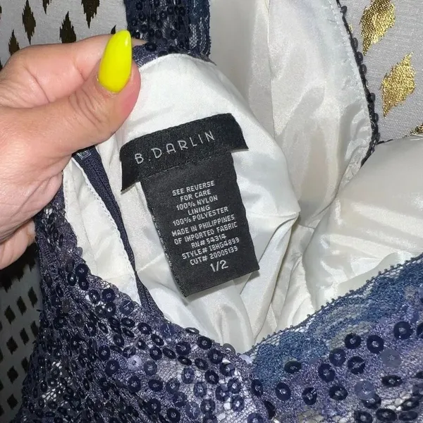 B darlin sequin dress mini dress formal homecoming high school size 1/2 XS - Image 6