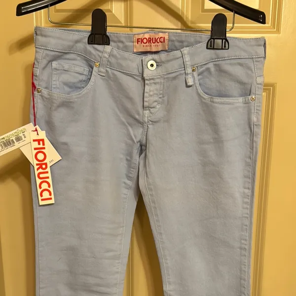 Fiorucci Light Blue Skinny Jeans Washed Denim - Image 3