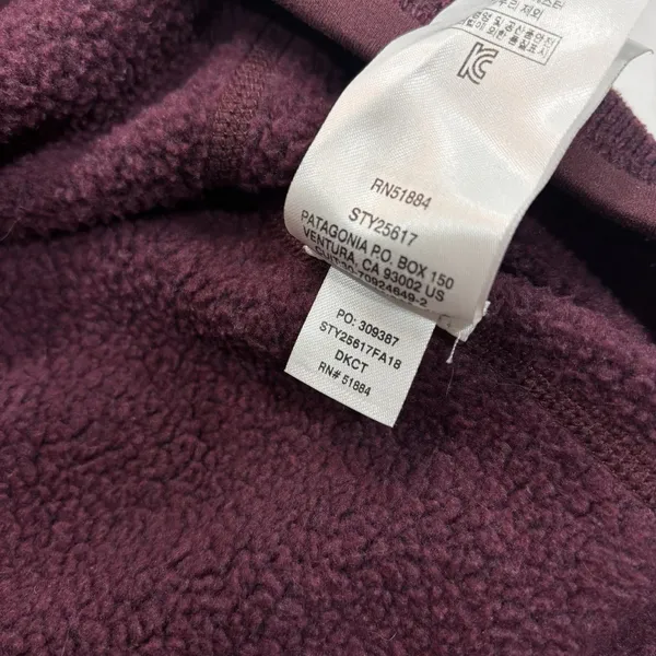Patagonia Sweater Womens Size Medium Better Sweater 1/2 Zip Burgundy - Image 6