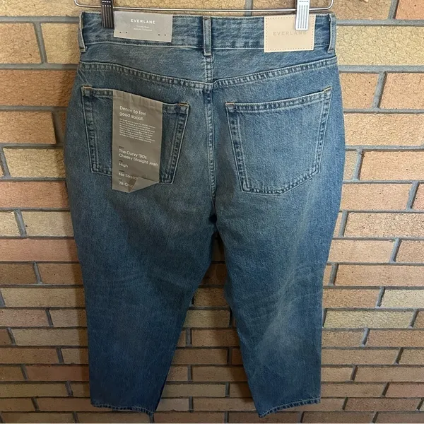 NWT Everlane The ’90s Cheeky Jean in Vintage Mid Blue Size 28 Button Fly Closure - Image 7