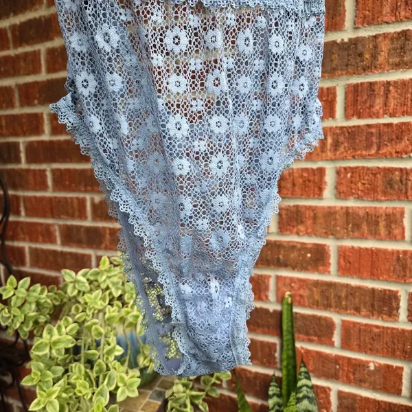 Victoria’s Secret lace blue bodysuit L - Image 3