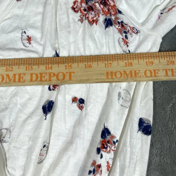 NWT Abercrombie & Fitch Women's White Floral Long Sleeve Top‎ Small Wrap Tie - Image 7