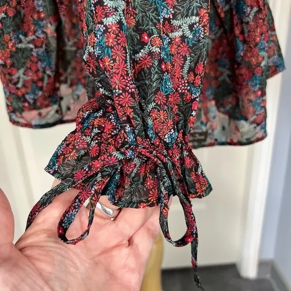 Matilda Jane Floral Carol Top Boho Peasant Prairie Hippie Cottagecore Womens XXL - Image 8