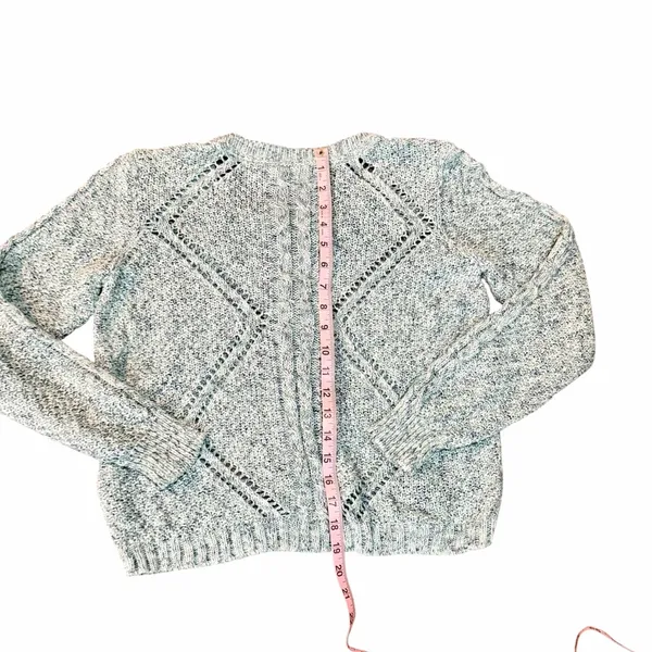 Vintage American Eagle Outfitters Teal Blue Mint Green Knit Sweater Sz S - Image 2