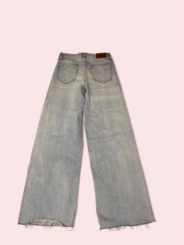Hidden Jeans Light Blue Wide-Leg Jeans with Stud Accent - Image 2