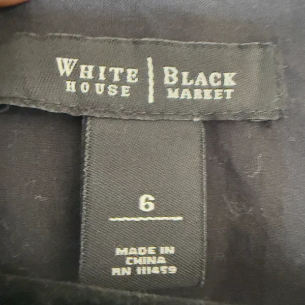 White House Black Market Black 6 White Floral‎ Fit And Flare Dress Day to Night - Image 5