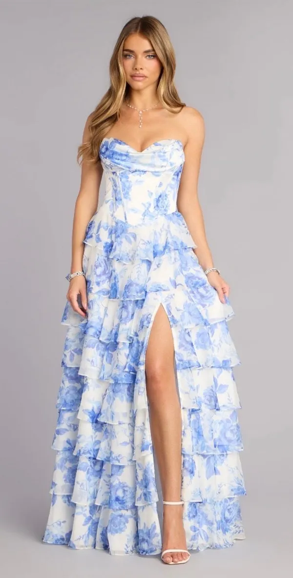 Windsor Prom Dress Blue - Image 2