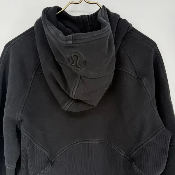 Lululemon Scuba Oversized Half Zip Hoodie Black XS/S Cropped Cotton Terry - Image 8
