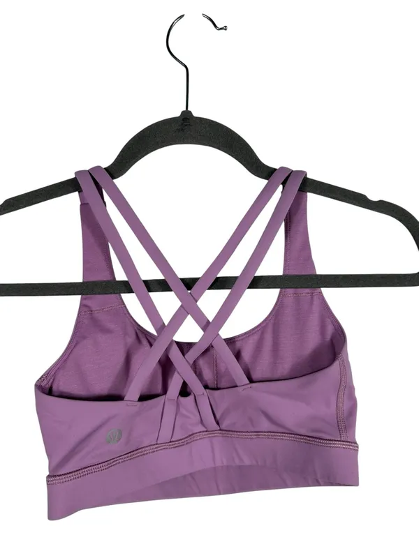 Lululemon Energy Bra Purple Fog Size 2 Strappy Medium Support Sports Bra Yoga‎ - Image 4