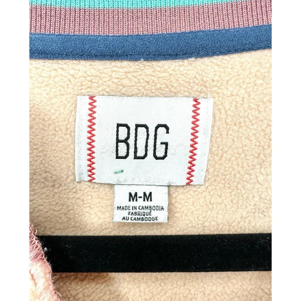 BDG‎ Urban Outfitters Women's M Crop Sherpa Fleece Varsity Streetwear Gorpcore - Image 11